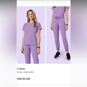 Mandala Scrub Set Lavendar 3 XL Tall